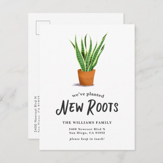 Wir haben Botanische Bewegung für neue Wurzeln gep Ankündigungspostkarte (Vorne/Hinten)