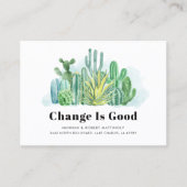 Wir haben Cacti-Sukkulente bewegt, um Ankündigung (Vorderseite)