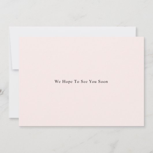 Wir haben Calligrapy Script Announcement Card über Ankündigung (Rückseite)