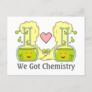 Wir haben Chemie Got Feiertagspostkarte