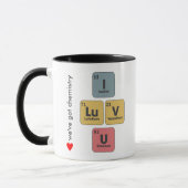 "Wir haben Chemie got" I LuV U Periodensystem Co Tasse (Links)