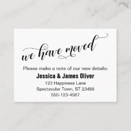 Wir haben Chic Script Typografy Handout Card versc Visitenkarte
