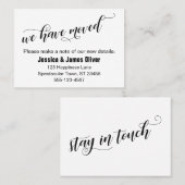 Wir haben Chic Script Typografy Handout Card versc Visitenkarte (Vorne/Hinten)