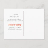 Wir haben Chicago City Skyline verschoben Ankündigungspostkarte (Rückseite)