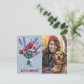 Wir haben CUSTOM FOTO Wildblume Bouquet Postkarte (Stehend Vorderseite)