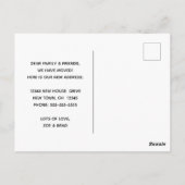 Wir haben das Adressenwechsel-Foto verschoben und Postkarte (Rückseite)