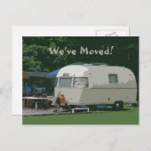 Wir haben das alte Camper-Camping umgezogen Ankündigungspostkarte (Vorne/Hinten)