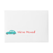 Wir haben das Auto mit dem Weihnachtsschild für Kr Rundum-Adressaufkleber (Vorderseite)