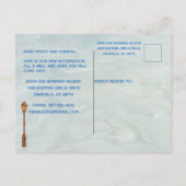 Wir haben das bunte Stadtleben-Budget verschoben Ankündigungspostkarte (Rückseite)