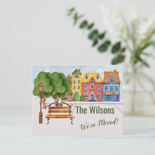 Wir haben das bunte Stadtleben verschoben Ankündigung (Stehend Vorderseite)