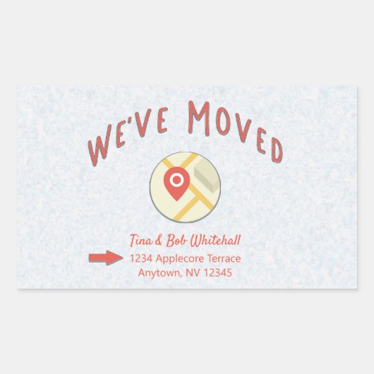 Wir haben das Button "Ort verschoben" Icon Compute Rechteckiger Aufkleber (Vorderseite)