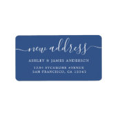 Wir haben das Classic Blue New Address Label versc Adressaufkleber (Vorne)