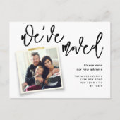 Wir haben das einfache moderne Foto verschoben Ankündigungspostkarte (Vorderseite)