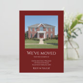 Wir haben das einfache Rot-Moving-Foto verschoben Ankündigung (Stehend Vorderseite)