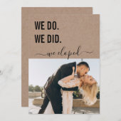 Wir haben das elegante Foto im Kraft-Style-Stil en Einladung (Vorne/Hinten)