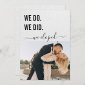 Wir haben das elegante Foto von Grey Kraft gegosse Einladung (Vorne/Hinten)