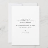 Wir haben das elegante kalligraphische Script-Hoch Ankündigung (Rückseite)