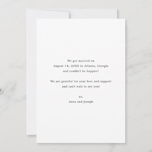 Wir haben das elegante kalligraphische Script-Hoch Ankündigung (Rückseite)