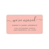 Wir haben das Etikett "Pastellrosa" verschoben Adressaufkleber (Vorne)