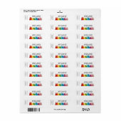 Wir haben das Ferienlabel "Rainbow" (Vorne)