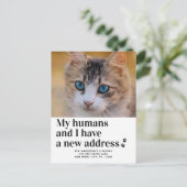 Wir haben das Foto "Cat Moving" für die Adresse ve Postkarte (Stehend Vorderseite)