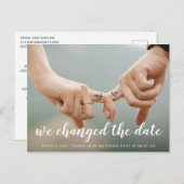 Wir haben das Foto "Datum der weißen Handschrift" Ankündigungspostkarte (Vorne/Hinten)