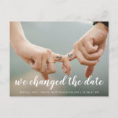 Wir haben das Foto "Datum der weißen Handschrift" Ankündigungspostkarte (Vorderseite)