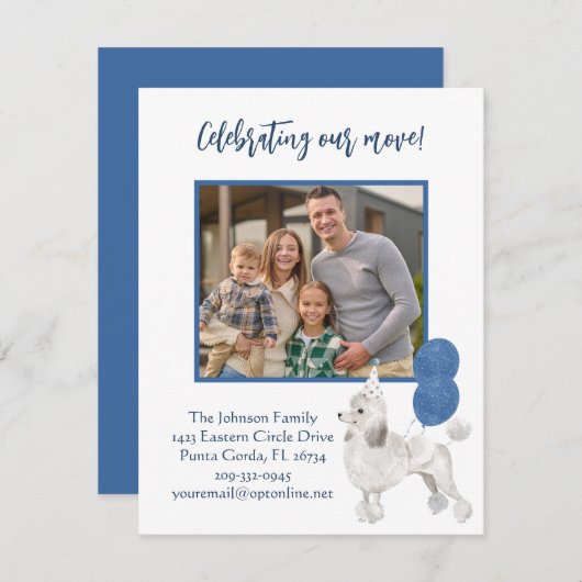 Wir haben das Foto der Familie Poodle verschoben Ankündigung (Vorne/Hinten)