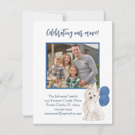 Wir haben das Foto der Familie Westie umgezogen Ankündigung