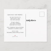 Wir haben das Foto der Palmen an der Küste verscho Ankündigungspostkarte (Rückseite)