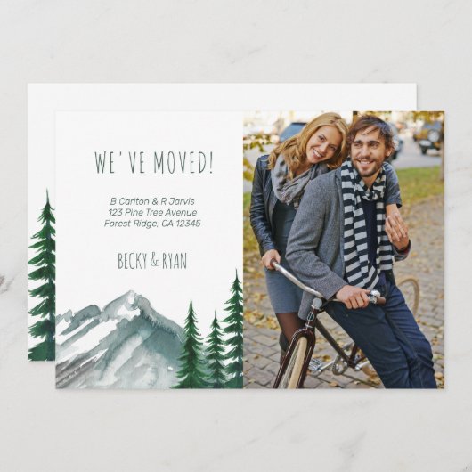 Wir haben das Foto des Bergwaldes verschoben Ankündigung (Vorne/Hinten)