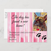 Wir haben das Foto von Haustieren neu verschoben Ankündigungspostkarte (Vorne/Hinten)