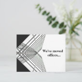 Wir haben das Geschäft im Büro Schwarz-weiß versch Ankündigungspostkarte (Stehend Vorderseite)