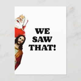 WIR HABEN DAS GESEHEN! Der Weihnachtsmann und Jesu Postkarte