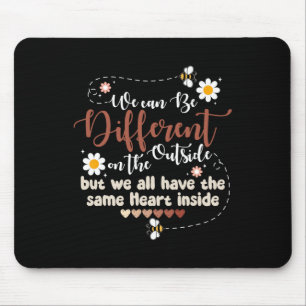 Wir haben das gleiche Herz im Inneren Schwarze Ges Mousepad