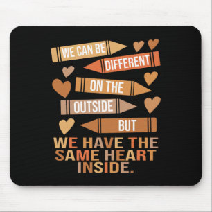 Wir haben das gleiche Herz in der Einheit Schwarze Mousepad