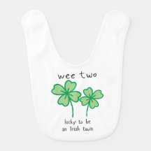 Wir haben das Glück, ein irisches Zwillingsbib zu 