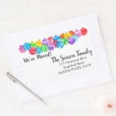 Wir haben das handgemalte Aquarelletikett verschob Rechteckiger Aufkleber (Umschlag)