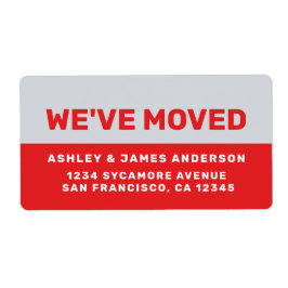 Wir haben das hellrote weiße neue Adressetikett ve