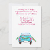 Wir haben das klassische Weihnachtsauto bewegt Einladung (Rückseite)