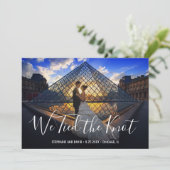 Wir haben das Knot-Elegante-Foto-Hochzeitsfeier be Ankündigung (Stehend Vorderseite)