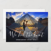 Wir haben das Knot-Elegante-Foto-Hochzeitsfeier be Ankündigung (Vorne/Hinten)