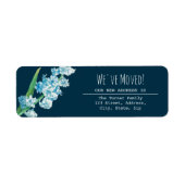 Wir haben das Label "Navy Blue Blume Return Addres (Vorne)