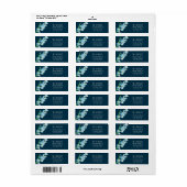 Wir haben das Label "Navy Blue Blume Return Addres (Vorne)