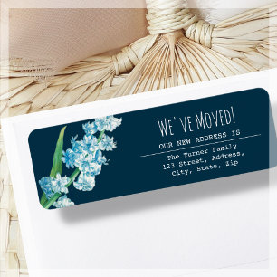 Wir haben das Label "Navy Blue Blume Return Addres