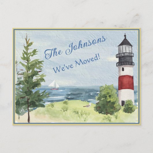 Wir haben das Lighthouse-Wasserbudget verschoben Postkarte (Vorderseite)