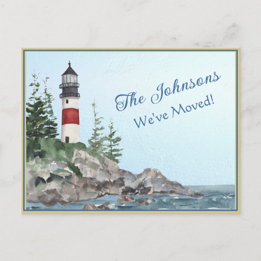 Wir haben das Lighthouse-Wasserbudget verschoben Postkarte (Vorderseite)