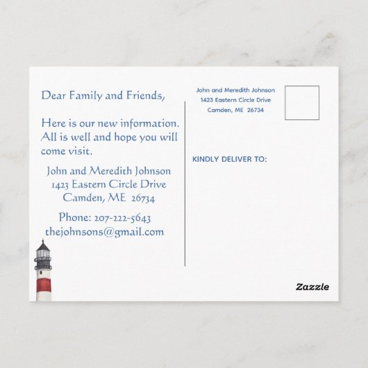 Wir haben das Lighthouse Water Budget Postkarte ve (Rückseite)