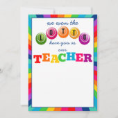 Wir haben das Lotto gewonnen, dass Sie unser Lehrg Einladung (Vorderseite)