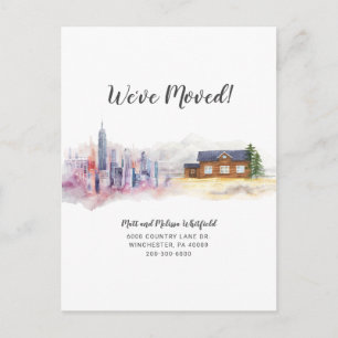 Wir haben das moderne Aquarellland verändert Ankündigungspostkarte